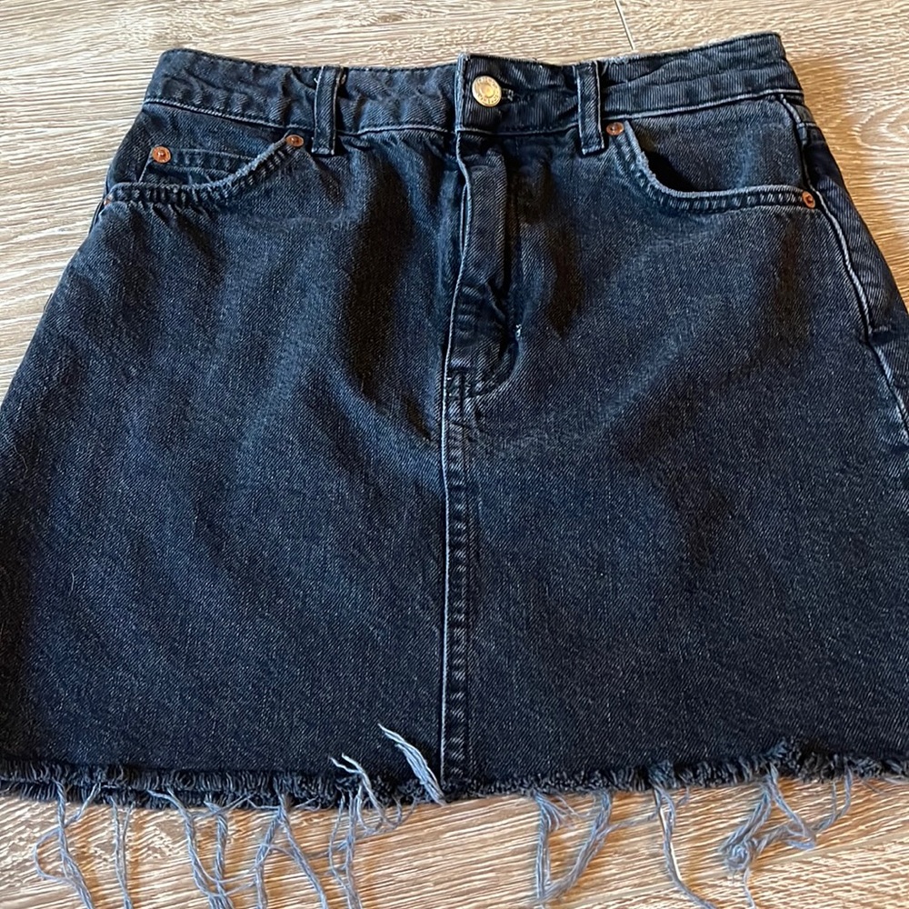 Black jean skirt